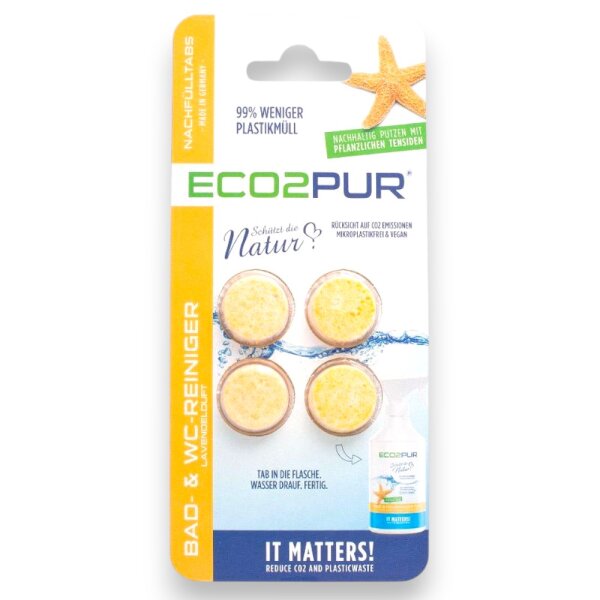 ECO2 PUR Bad- & WC-Reiniger Nachfüll-Tabs 4er auf Blister