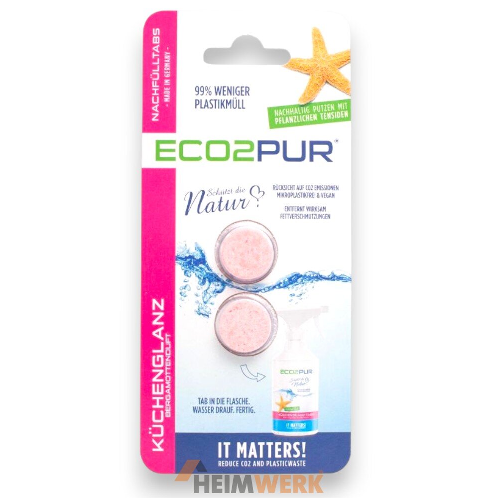 ECO2 PUR Küchenglanz Nachfüll-Tabs 2er auf Blister