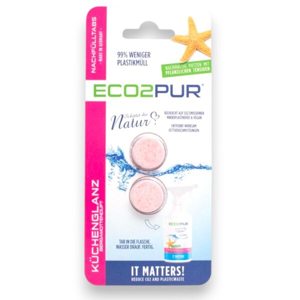 ECO2 PUR Küchenglanz Nachfüll-Tabs 2er auf Blister