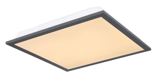 Deckenleuchte DORO Aluminium weiß, Schirm graphit Acryl opal 30x30x6cm