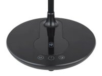 Tischleuchte REGINA Kunststoff schwarz 5W Wireless Charger Flexo USB charger