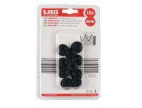 Rundknopf 10er PVC schwarz für Seilstärke 6-8mm LAS