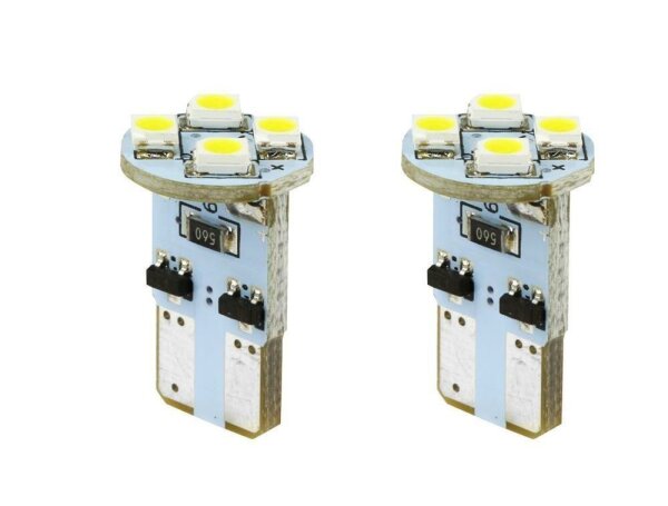 SMD-LED Glühlampe T10 mit 4 SMD weiß EUFAB