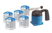 Lötlampe Lötmeister LM 1000 inkl. 5 Butandruckgaskartuschen