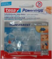 tesa Powerstrips DECO Haken SMALL transparent...