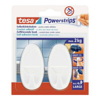 tesa Powerstrips Haken Large Oval 2er weiss