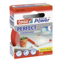 tesa extra Power Perfect Gewebeband 2,75mx19mm rot