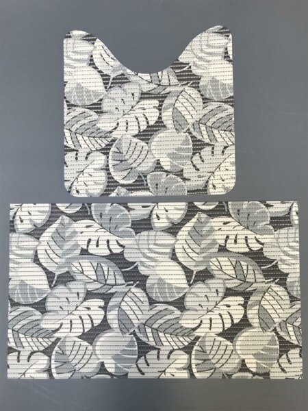Bad-Set mit Ausschnitt 48x80cm + 48x48cm "Tropical"
