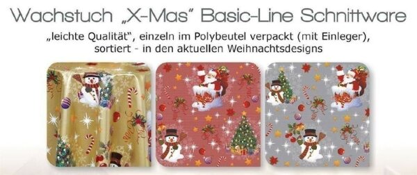 Wachstuch X-Mas Basic Line 100x140cm Schnittware