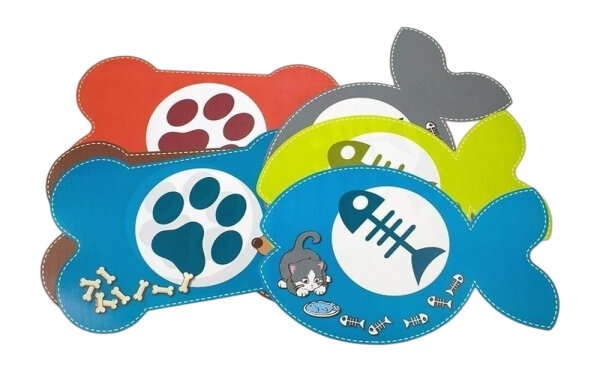Futterunterlage f. Hunde & Katzen 2f.sort. 44x28cm+42,5x28cm REINEX PET`S WORLD