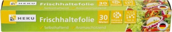 Frischhaltefolie 30mx29cm, mit Säge, in Faltschachtel, 8µ
