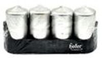 HOFER Stumpenkerze 4er 40x80 Silber Metallic