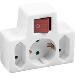 Zwischenstecker 2+1 m.Schalter