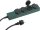 Steckdosenleiste 4-fach grün/schwarz IP44 1,4m