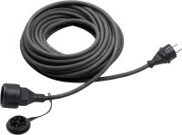 Verlängerungskabel 10m Schutzkontakt schwarz IP44...
