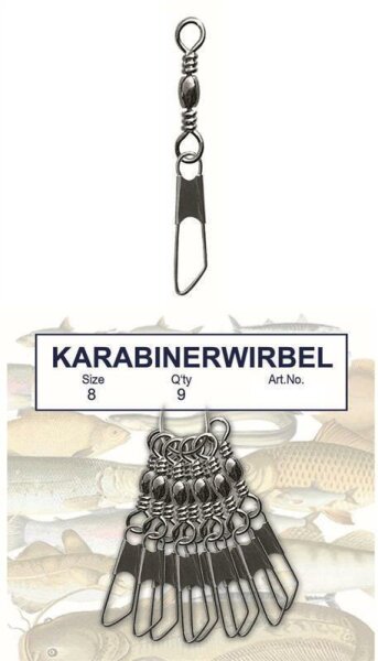 Karabinerwirbel 6er gunsmoke Größe 6 Tragkraft 9kg PALADIN