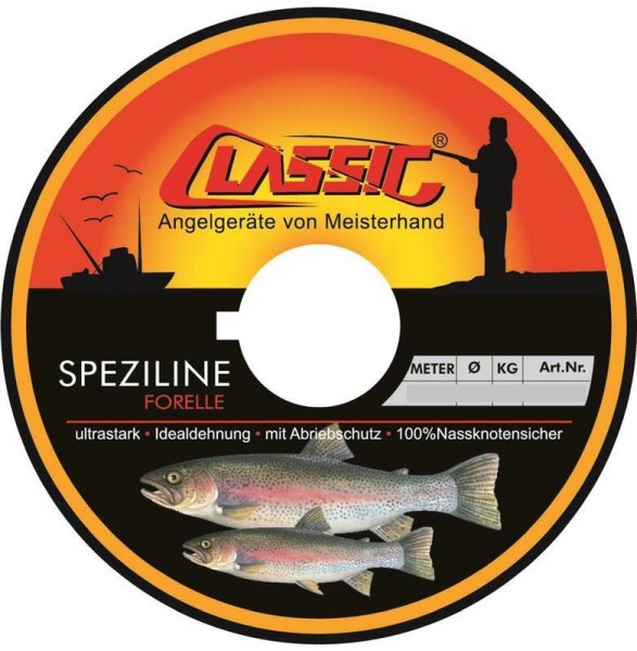 Classic Speziline Forelle 0,20mm 500m blau Tragkraft 3,2kg PALADIN