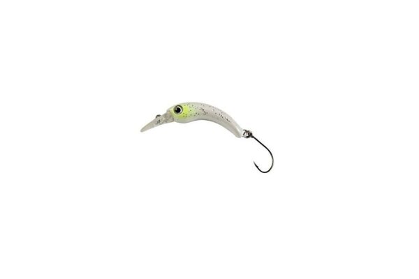 Trick Fisch Wobbler Micro Curvy 4cm weiß-glitter PALADIN