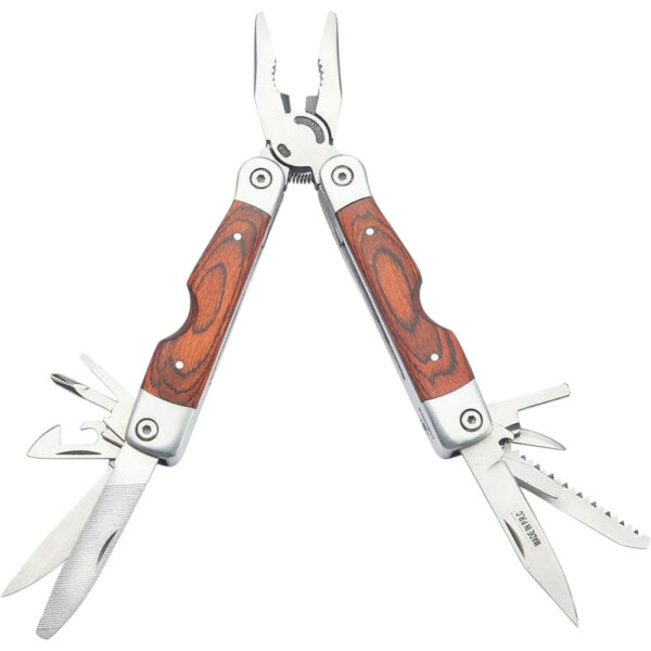 Multifunktionswerkzeug/Multi-Tool mit Pakka-Holz-Griff inkl. Tasche LAGUIOLE