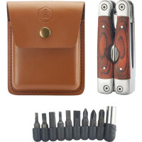 Multifunktionswerkzeug/Multi-Tool mit Pakka-Holz-Griff inkl. Tasche LAGUIOLE