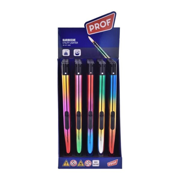 Stabfeuerzeug Rainbow 21cm 5 versch. Farben PROF DL-25