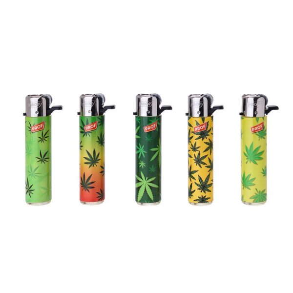 PROF LEAVES ROUND FLINT DL-25 Feuerzeug Blätter-Motiv