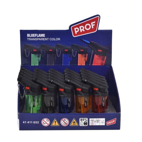 Sturmfeuerzeug Blueflame 5 Farben transparent PROF DL-20