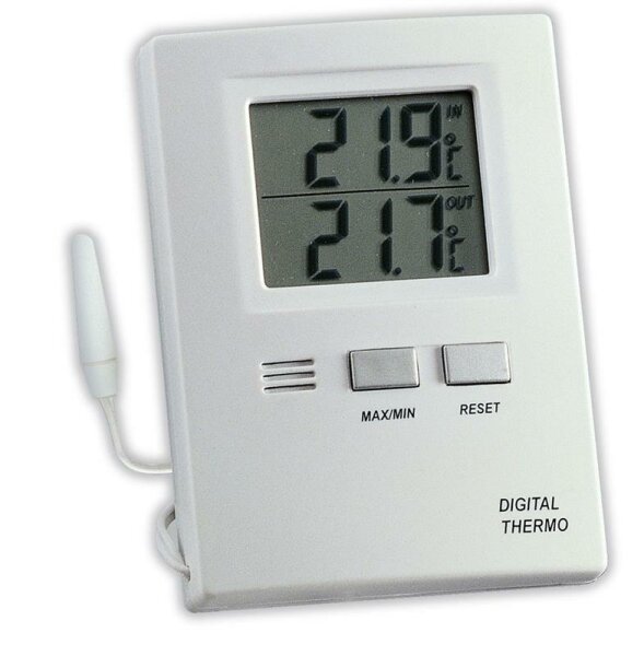 Digitales Innen-Außen-Thermometer weiß