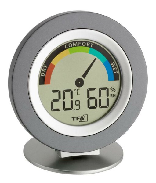 Digitales Thermo-Hygrometer anthrazit/silber COSY