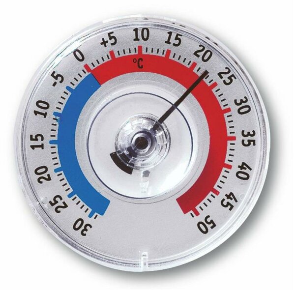 Analoges Innen-Außen-Thermometer aus Eiche