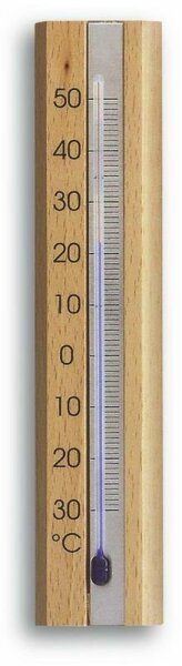 Innenthermometer Buche natur/Alu 40x12cm