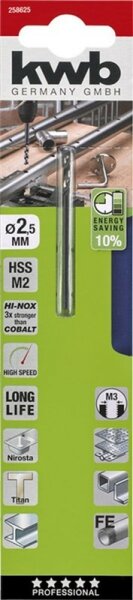 HI-NOX HSS Bohrer 2,5 mm