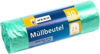 Müllbeutel 25 Liter 30er grün HDPE