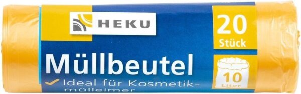 Müllbeutel 10 Liter 20er orange HDPE