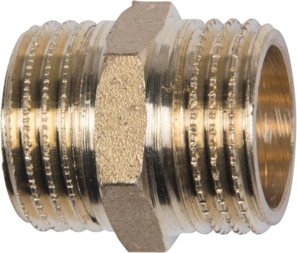 Messing Doppelnippel 1/2" *