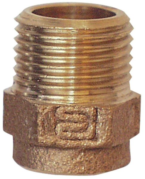 Rotguss Übergangs-Nippel 15x1/2" 1er