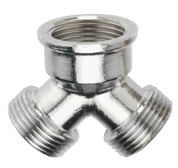chrom Verteilerstück 1xIG,2x3/4"AG