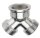 chrom Verteilerstück 1xIG,2x3/4"AG
