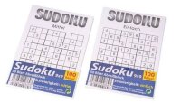 Sudoku Block 9x9cm 50 Blatt/100 Seiten sort.