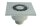 Badablauf, verchromt, Anschluss an HT DN 50, 150x150mm