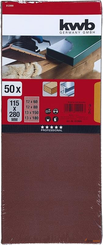 Schleifpapier-Rolle │ 115 Mm X 10 M │ Korn 80 │ Korund │ Für Meta