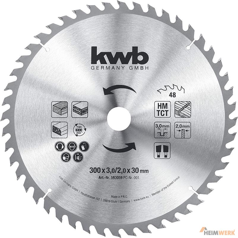 Bk-Sägeblatt HM Ø300x30 Z48 | Hohe Präzision