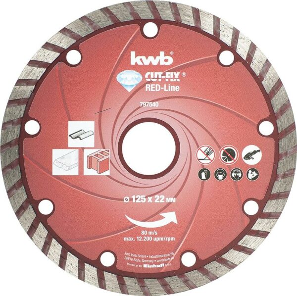 Diamant-Trennscheibe RED LINE Turbo Ø125mm