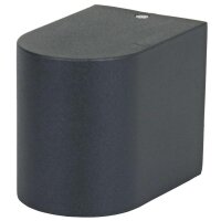 Wandleuchte schwarz, Aluminium, Alu-Druckguss / Glas L9,4×B7×H8 cm