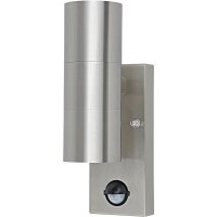 Wandleuchte Edelstahl, mit Bewegungsmelder...