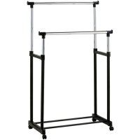 Kleiderstange, Rollgarderobe, doppelt Stahl