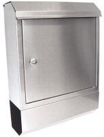 Briefkasten Edelstahl inkl. Zeitungsfach, Oberfläche...