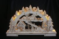 LED-Lichterbogen Holz, 11 LEDs warmweiß,...