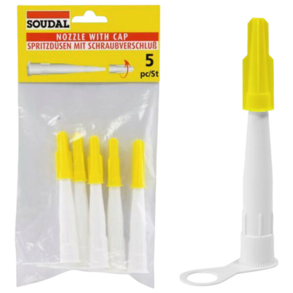 Spritzdüsen/Kartuschendüsen/Ersatzdüsen mit Schraubverschluss 5er 120mm SOUDAL