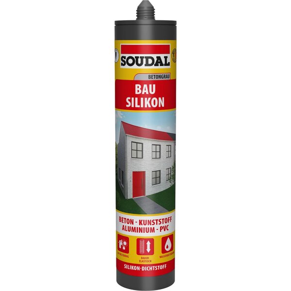 Bau & Fenster Silikon Grau/Betongrau 300ml SOUDL